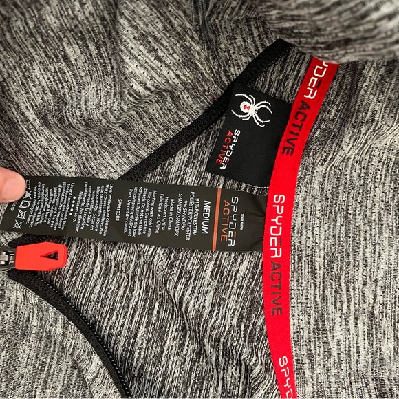 Men’s Gray Lightweight Spyder Quarterzip Sweatshirt size Medium - Picture 5 of 5